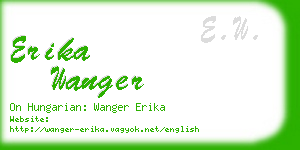 erika wanger business card